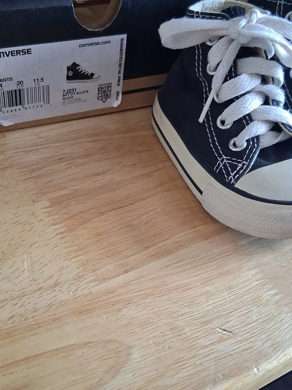 Converse Allstars Hightops Infant Sneakers 4 Black